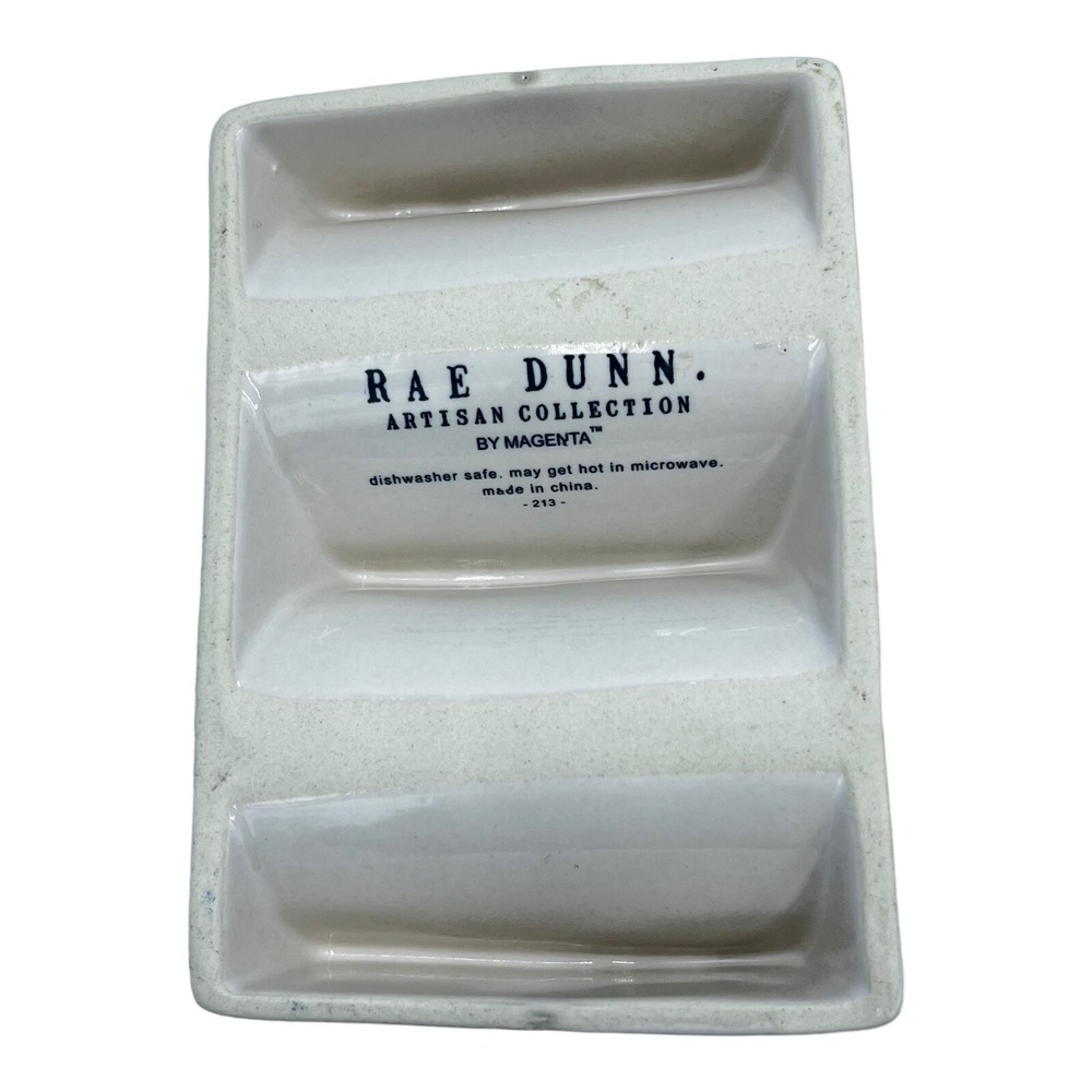 Rae Dunn White TACOS Ceramic Holder Artisan Collection By Magenta - Picture 2 of 6